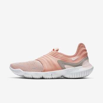 Nike Free RN Flyknit 3.0 - Løbesko - Pink/Hvide | DK-39923